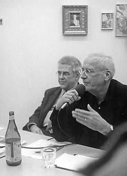 Abb. Hans Peter Reuter und Herwig Graef, Künstlergespräch, 2002